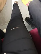 2021 nuevo Jeans rasgados para damas de las mujeres de gran tamaño arrancó Pantalones lápiz elástico las mujeres Leggings Vaqueros