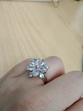 Nuevo romántico flor de cerezo circón anillos de dama de moda elegante Sakura princesa anillos de boda de joyería de la novia