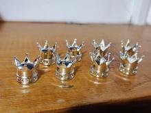 4 unids/set Universal de estilo de corona para válvula de aire de neumático de coche tapas de vástago de rueda automática válvula de aire cubiertas de polvo accesorios para automóvil motocicleta