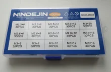 450 unids/set Chapado en negro avellanados de cabeza plana tornillos de rosca con Cruz M2.3 M2.6 M3 de acero al carbono kit de surtido de