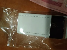 QOONG Clip de dinero Clip de sujeción de dinero portátil Slim de cuero billetera con Clip para billetes bolso bolsillo el dinero de Metal titular Bill Clip ML1-046