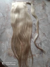 ALI BEAUTY-100% de cabello humano para mujer, coletas, Remy, extensiones de cabello europeo liso con Clip, peluca de coleta envolvente de 80g y 100g