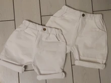 Pantalones cortos de colores sólidos para niños y niñas, ropa de playa, tejido blanco caramelo, talla 90 ~ 130