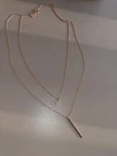 Collar de doble capa de Plata de Ley 925, redondo brillante, circón completo, collares con colgantes largos, regalo para niña, accesorios finos NK062