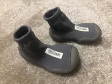 Zapatos con suela de goma blanda para niños, calzado Unisex para bebé, botines de punto para bebé, botines antideslizantes para caminar