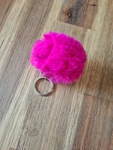 LLavero de felpa de bola de lana púrpura para mujer, colgante de pompón de bola sencilla, Animal Artificial, bolsa de coche, juguete, 1 Uds.