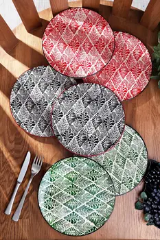 8.2 Inch 6 pcs Handmade Ceramic Christmas Breakfast Cake Plate WhiteBlackGreenRe Pizza Steak Dinner Dessert Food Tray dinnerware
8.2 Inch 6 pcs Handmade Ceramic Christmas Breakfast Cake Plate WhiteBlackGreenRe Pizza Steak Dinner Dessert Food Tray dinnerware