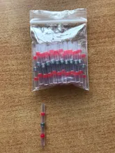 Conectores de cable termorretráctiles, funda impermeable SST21, Terminal de soldadura con sello de soldadura estañado, empalme eléctrico a tope de AWG22-18, 10/20/30 Uds.