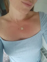 Collares de cuentas anenjary simples de Plata de Ley 925 con suerte para mujer, gargantilla de cadena corta, collares S-N554