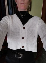 Cárdigan informal de punto para mujer, Chaqueta de punto con abertura frontal Floral, suéter de manga larga informal, prendas de vestir