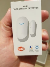 Sensor de puerta inteligente WiFi Tuya, detectores de puerta cerrados abiertos, Notificación por aplicación WiFi, Google Home, Alexa, ahorro de energía, funciona con batería por 1 año