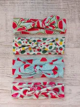 Diadema para niña pequeña, accesorios para el cabello para bebé, lazo de sandía, sombrero recién nacido, diadema con Orejas de conejo, banda para la cabeza de regalo, 1 unidad