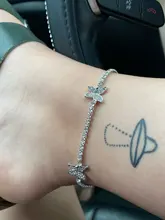 Caraquet-tobillera de mariposa de cristal con diamantes para mujer, pulsera de tobillo con cadena ostentosa de diamantes de imitación, joyería para playa y pies descalzos para mujer 2021