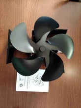 Chimenea negra de cinco aspas para el hogar, estufa de calor con ventilador, quemador de madera, silencioso, respetuoso con el medio ambiente, eficiente