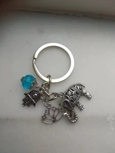 Llavero étnico Tribal para mujer, llavero con forma de elefante, regalo bohemio único, joyería de loto, 1 ud.