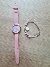 Zegarek, conjunto de relojes para niños, reloj rosa para estudiantes, correa de cuero para niñas, reloj de pulsera de cuarzo para niñas, relojes de regalo para niñas