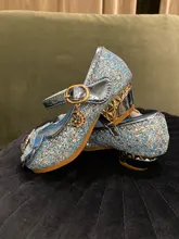Zapatos de cuero, de tacón alto y de la princesa Elsa para niñas, sandalias para niños, sandalias de fiesta, calzado para niñas, tallas 24-36
