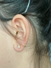 CANNER-pendientes circulares de hueso del oído para mujer y niña, de Plata de Ley 925, joyería fina para fiesta y boda