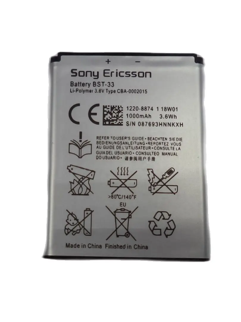 Аккумулятор BST-33 для Sony Ericsson K530 K550 K630 K800 K800i K810 K810i U10i J105i T715 G705 K660i K790 K790i | Мобильные