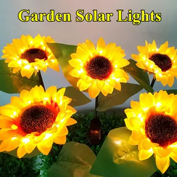 Christmas LED Solar Light Sunflower Shape Solar Lights Garden lighting Outdoor Flower Pathway Decorative Light Holiday Lawn Lamp
Christmas LED Solar Light Sunflower Shape Solar Lights Garden lighting Outdoor Flower Pathway Decorative Light Holiday Lawn Lamp