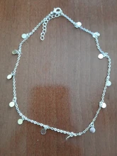 Collar cadena corta de lentejuelas para mujer, Gargantilla con borla colgante, Color dorado brillante, regalo de joyería XL189