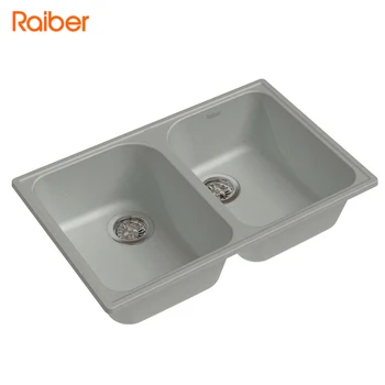 Кухонная мойка Raiber с двумя чашами, бетон, RQ610
Кухонная мойка Raiber с двумя чашами, бетон, RQ610