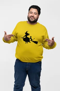 Angemiel Wear Süpürgeye Overlapping Witch And Cat Yellow Men 'S Sweatshirt 
Angemiel Wear Süpürgeye Overlapping Witch And Cat Yellow Men 'S Sweatshirt