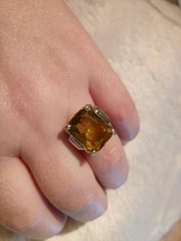 FDLK Retro de las mujeres de la joyería Vintage corte de la princesa diamante amarillo de imitación de regalo anillos de boda Banda, tamaño 5-12