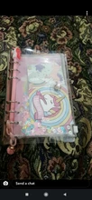 Cuaderno Kawaii de unicornio en espiral, conjunto A6, planificador semanal, hojas para diario, Bloc de notas para regalo para estudiante infantil, almohadilla de escritura de papelería