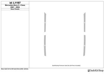 Interior trim for Mercedes Benz C Class 2001-2004. Set L1197.
Interior trim for Mercedes Benz C Class 2001-2004. Set L1197.
