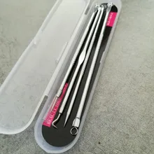 Agujas de eliminación de espinillas y acné, limpiador de puntos negros, limpiador de poros de cabeza negra, herramienta de limpieza profunda, herramienta para cuidado de la piel facial, 4 unids/set