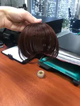 MEIFAN-flequillo de aire sintético para mujer, extensiones de cabello invisibles con Clip fino, flecos rectos y postizos