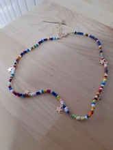 YWZIXLN-Cadena de cuentas coloridas para mujer, collar Vintage bohemio con borlas y estrellas, joyería para mujer, accesorios elegantes N096