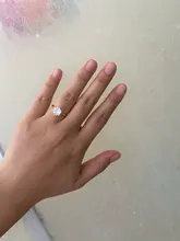 YANHUI-Anillo de compromiso de oro amarillo sólido de 18K y diamante, joyería de lujo, 8mm y 2 quilates, matrimonio, piedra solitaria