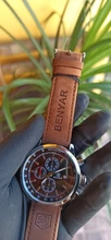 BENYAR-reloj deportivo de lujo para hombre, cronógrafo de cuero, resistente al agua, de pulsera, militar, de cuarzo, saat