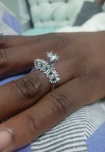 Conjunto de anillos de boda elegantes para mujer, joyería de compromiso de Color plateado con brillante intenso, anillo de circón para mujer, 2 uds.