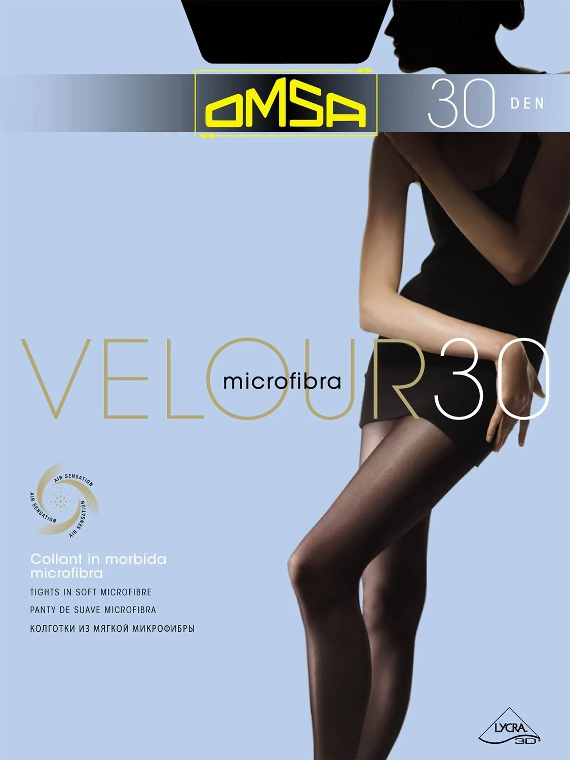 Tights OMSA, model velour 30 microfibra 