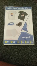 Papel de transferencia térmica para camisetas A3 A4, telas de algodón de color claro/oscuro 100%, diseño de estampado de inyección de tinta