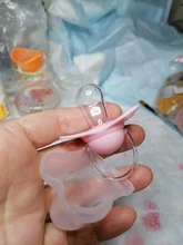 Chupete de silicona para bebé con tapa y forma de mariposa, tetina redonda y plana, para dormir, suministros para morder masticar