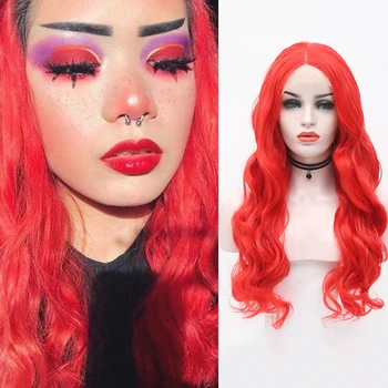 Charisma Red Wigs Loose Wavy Hair Synthetic Lace Front Wig With Middle Part Heat Resistant Hair Cosplay Wigs For Black Women 
Charisma Red Wigs Loose Wavy Hair Synthetic Lace Front Wig With Middle Part Heat Resistant Hair Cosplay Wigs For Black Women