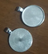 LFPU 10 Uds de vidrio de 25mm cabujón de accesorios de joyería en blanco Base para camafeo bandejas biseles de la joyería de moda DIY hacer