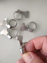 5 unids/lote de acero inoxidable 304 de abrazadera de manguera de accionamiento de gusano-Tubo de combustible Clips para tubo de agua