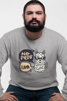 Angemiel Wear No Prob Llama Gray Men 'S Sweatshirt 
Angemiel Wear No Prob Llama Gray Men 'S Sweatshirt