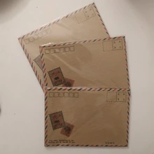 8 unids/pack 125*175mm papel Kraft clásico aire sobre y enviar por correo con protección sobres acolchados