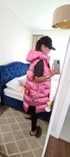 Vest Parka Coat Padded Hooded Spring Silver Pink Women Cotton Sleeveless ZQY1992