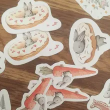 Mohamm mes liebre lindo hojas para diario Mini pequeña bala decoración Kawaii pegatinas Scrapbooking agenda de papelería