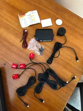 SINOVCLE-Kit de sensores de aparcamiento de coche, sistema de sonda de 4 sensores de timbre y alerta de sonido con radar de respaldo inverso de 12V y de 22mm