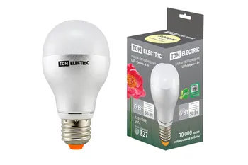 LED lamp Груша-6 Вт-220 В-3000 К-E27 TDM
LED lamp Груша-6 Вт-220 В-3000 К-E27 TDM