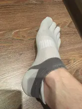 Calcetines de Invierno 1 pares 38-43 de los hombres al aire libre \ transpirable de algodón dedo del pie calcetines de deporte ciclismo correr 5 dedo del pie zapatillas calcetín