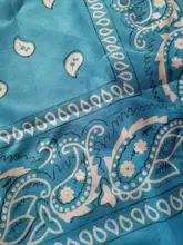 Pañuelo cuadrado de algodón para mujer, Bandana moderna de 55cm x 55cm para la cabeza, turbante Rock para niña, diademas para el cabello Accesorios